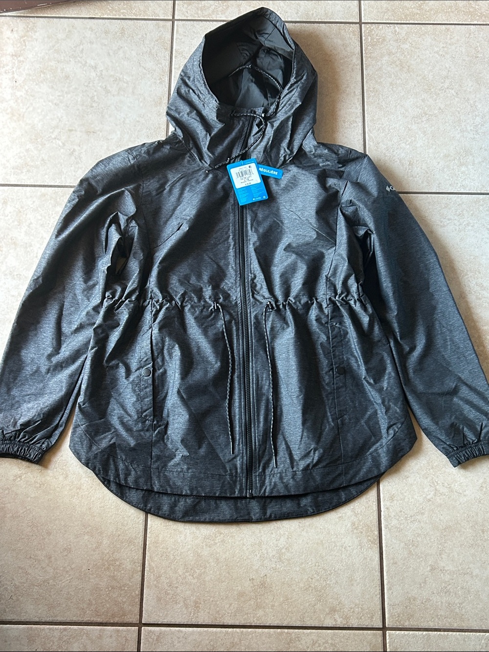 NWT Columbia Lillian Ridge II Rain Jacket Women's Size Large Black Gray $90